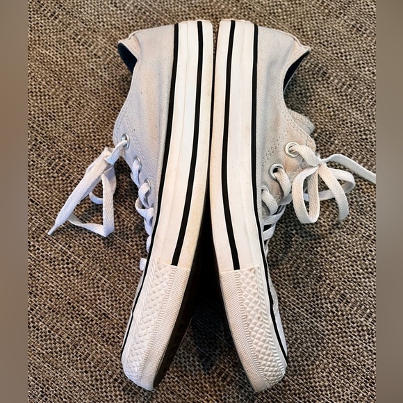 GRAY&WHITE Converse all star Chuck Taylor shoes size 8 double tongue EUC - Picture 9 of 16